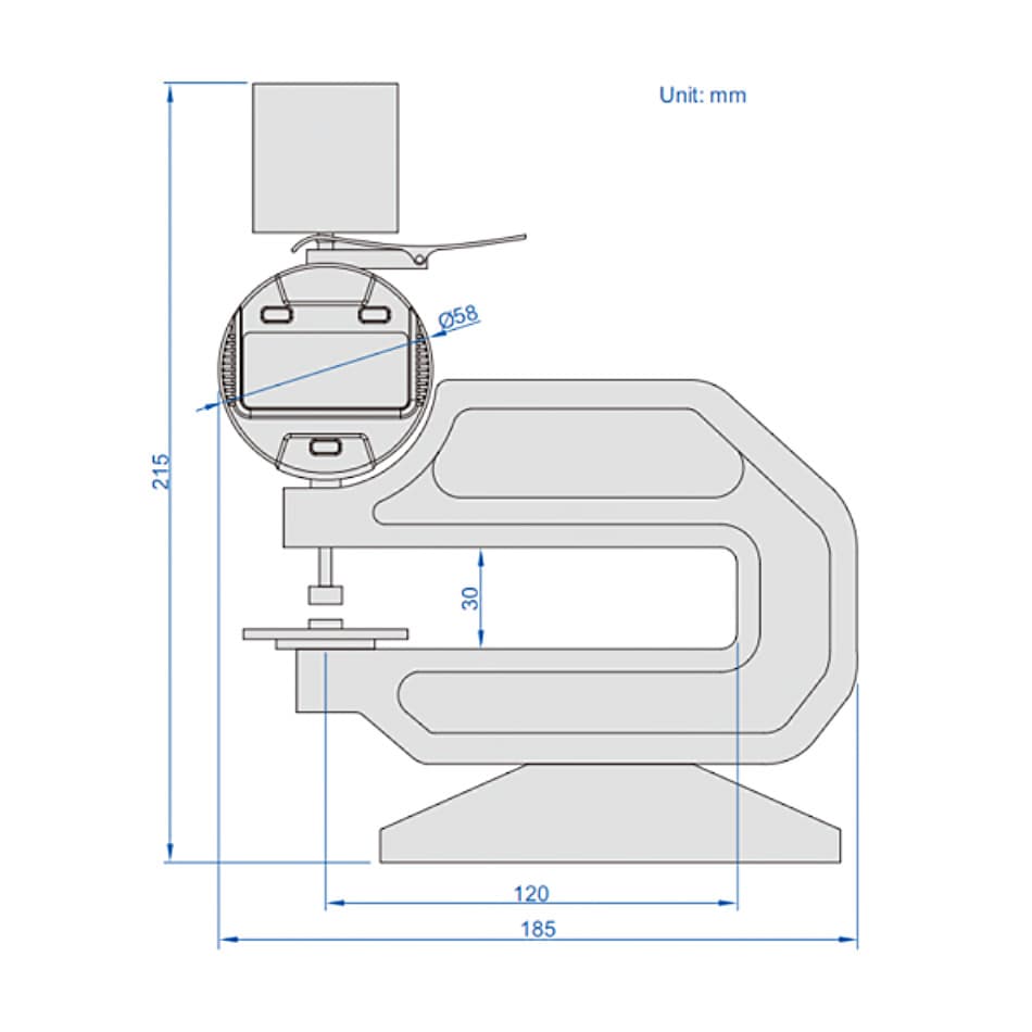 Insize 10 mm / 0.4 inch Digital Leather Thickness Gauge, 2262-10 — view 2