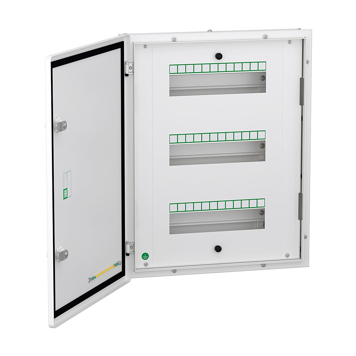 Schneider Electric 3 Tier 36 Modules Double Door Metal - Flexi Tier DBs (IP43), A9HFD336