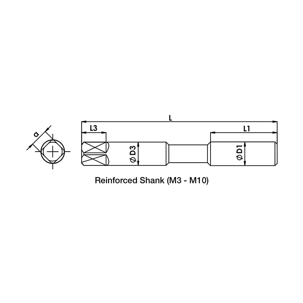 ITM Metric Fine Thread M10 x 1.00 Pitch HSS Hand Taps (Set of 2 Pcs)